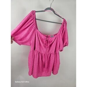 Women's, plus sz 2X Future Collective, NWT, blouse, pink